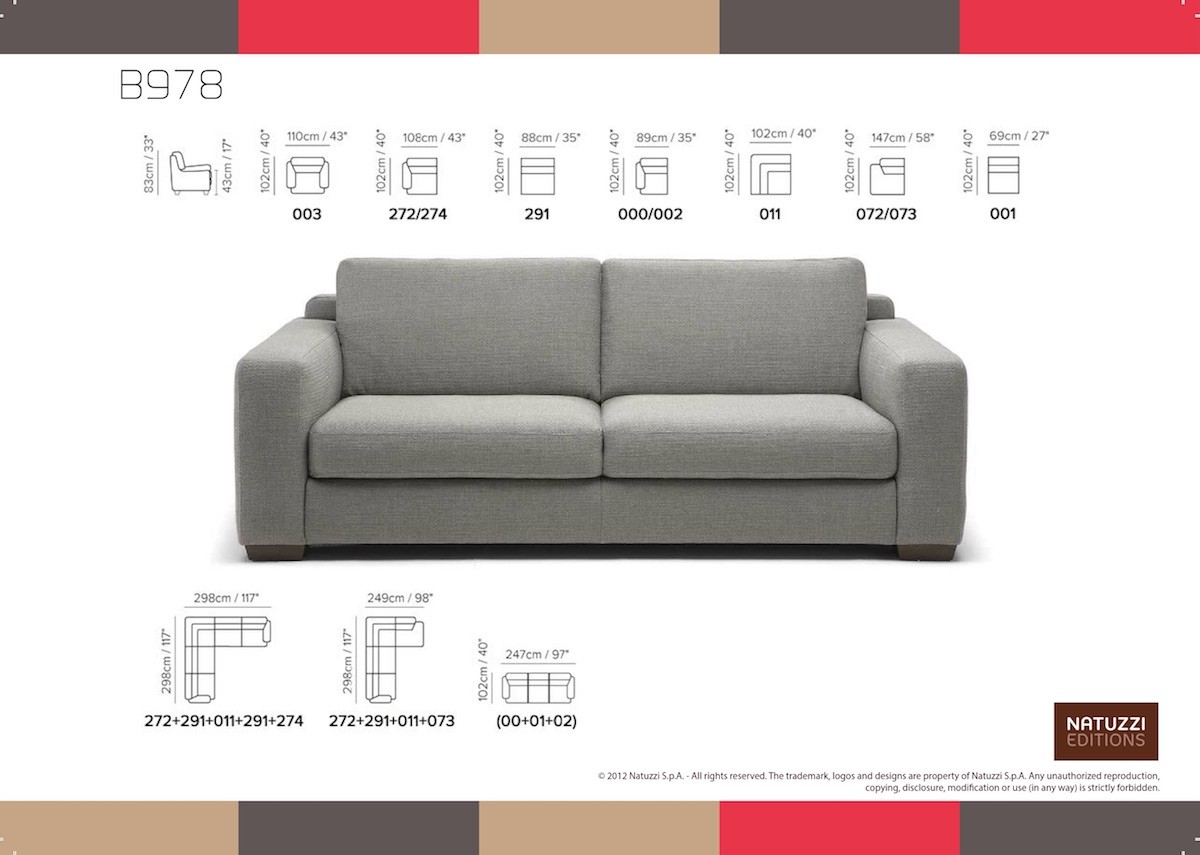 B978 divani sofa tech