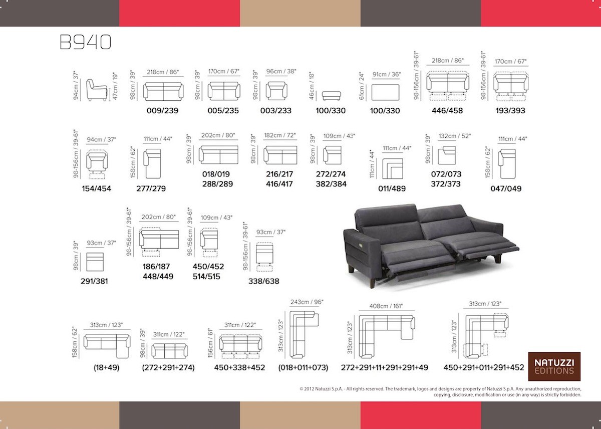 B940 divani sofa tech